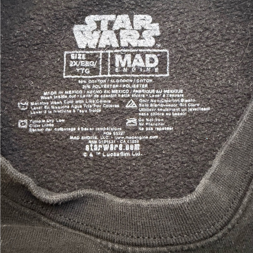 MAD Engine Star Wars Black Crewneck Sweater - Picture 3 of 3